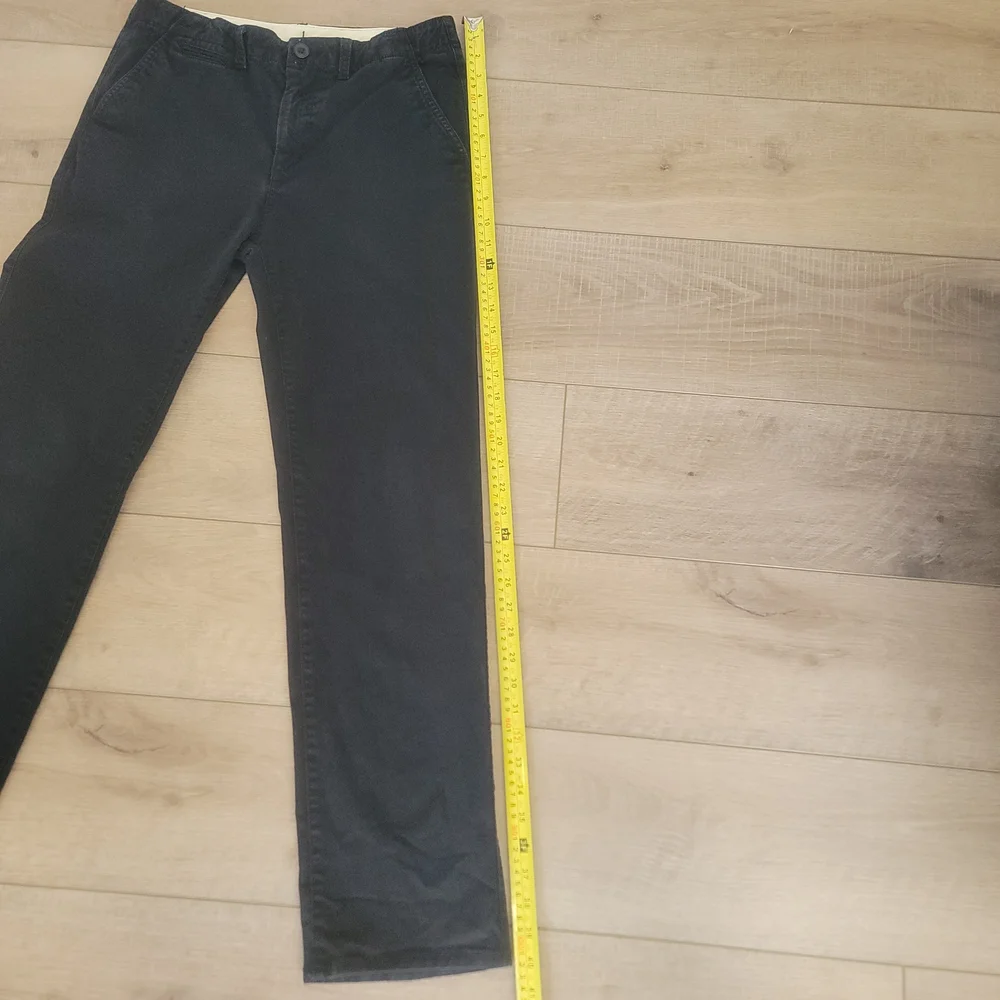 GAP Kids Boy Size 18 True Black Uniform Straight-Fit Stretch Adjustable Khakis